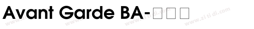 Avant Garde BA字体转换